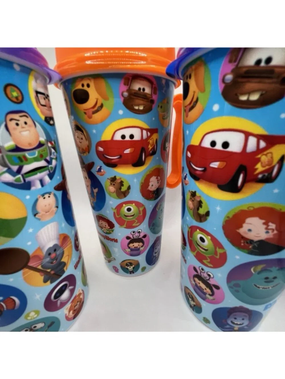 2026 Disney Parks Resort Reusable Refillable 16OZ Mugs Pixar Lid SET 3 Colors
